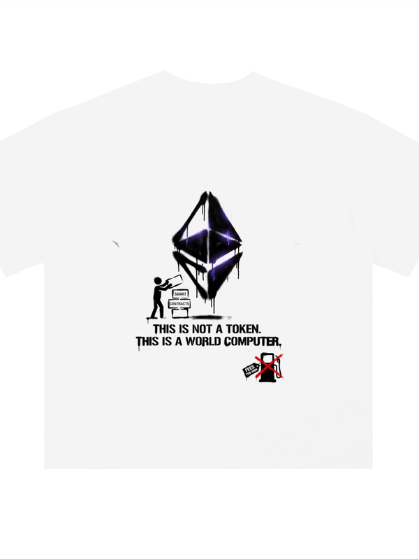 Ethereum T-Shirt — Not a Token, World Computer — Mr. Lined crypto streetwear