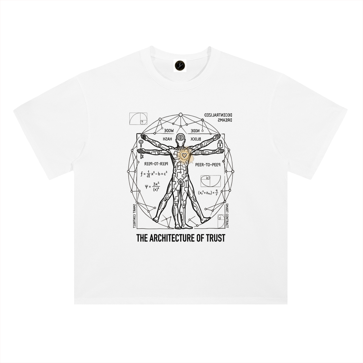 Crypto T-Shirt — Architecture of Trust —  — Mr. Lined