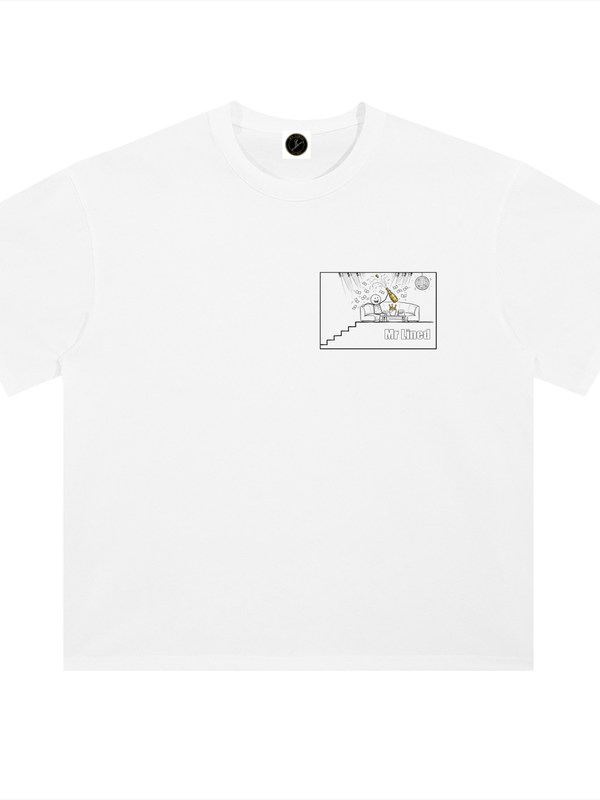 Litecoin Lighter Faster Cheaper T-Shirt — Digital Silver White — Mr. Lined crypto streetwear