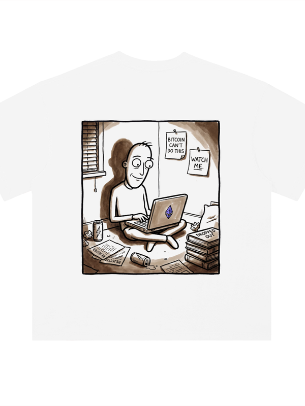 Ethereum T-Shirt — The Kid Who Wouldn't Listen — Mr. Lined crypto streetwear
