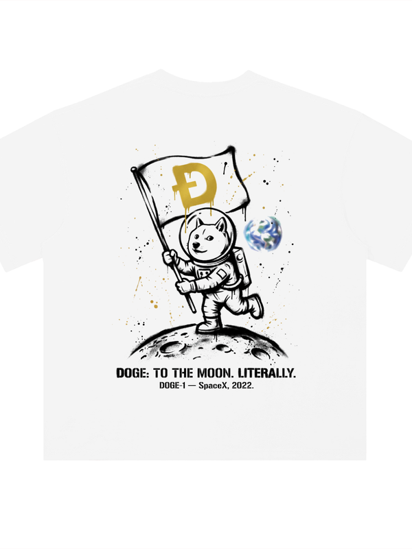 Dogecoin T-Shirt — DOGE-1 to the Moon — Mr. Lined crypto streetwear