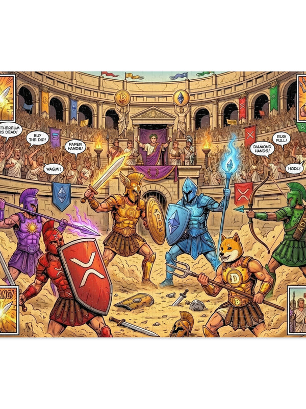 Crypto Jigsaw Puzzle — Coliseum Gladiators — Mr. Lined crypto streetwear