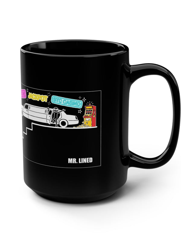 Crypto Mug — Retro Limo Fortune Jackpot — Mr. Lined crypto streetwear