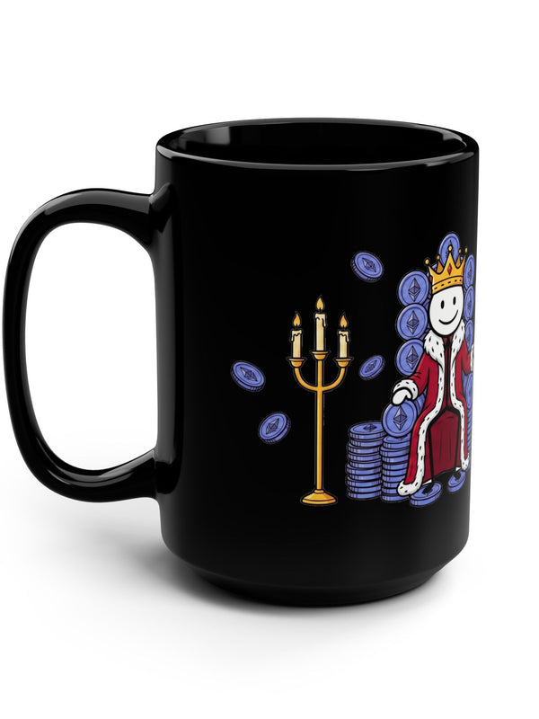 Ethereum Mug — King on the ETH Throne — Mr. Lined crypto streetwear