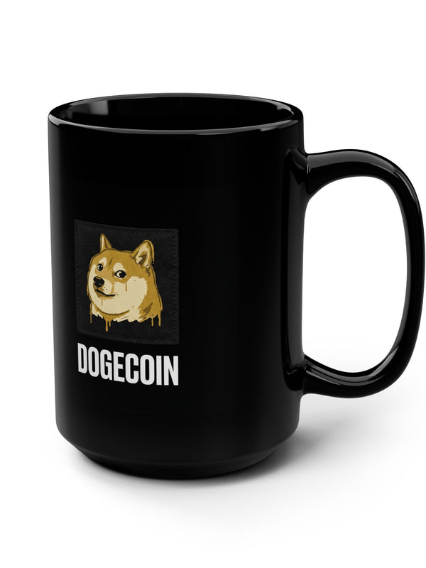 Dogecoin Mug — Shiba Patch — Mr. Lined crypto streetwear