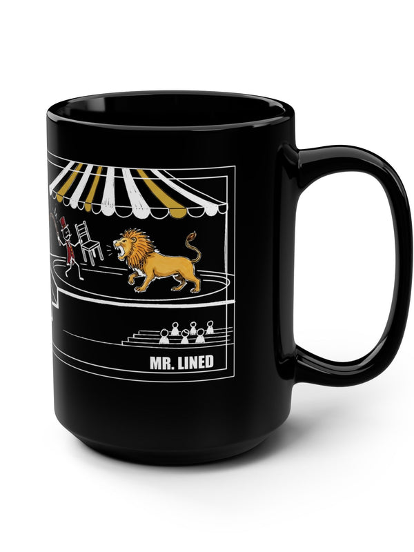Crypto Mug — Circus Ringmaster Lion Tamer — Mr. Lined crypto streetwear