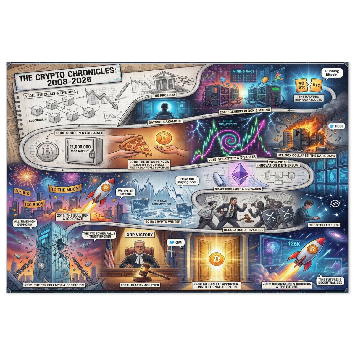 Crypto Jigsaw Puzzle — BTC ETH Timeline 2026 —  — Mr. Lined