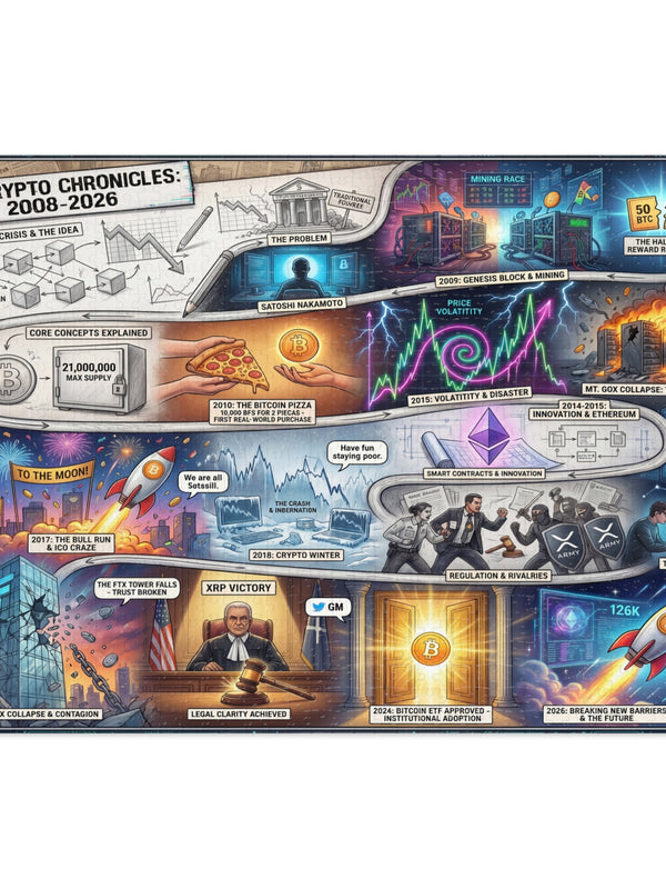 Crypto Jigsaw Puzzle — BTC ETH Timeline 2026 — Mr. Lined crypto streetwear