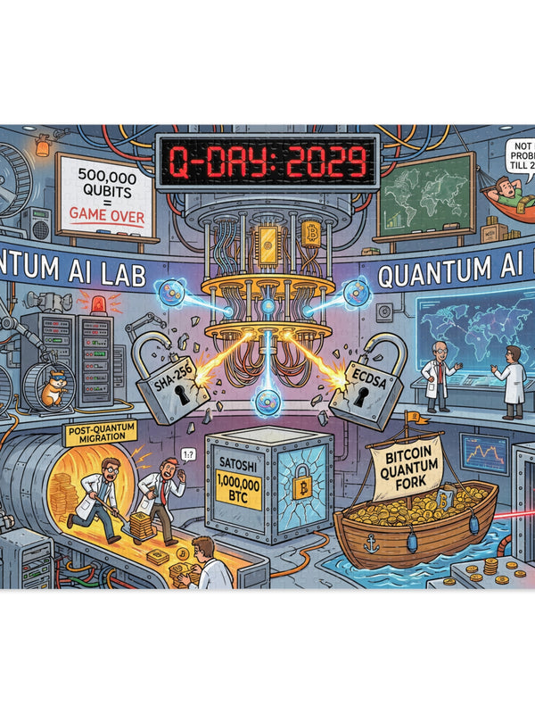 Crypto Jigsaw Puzzle — Quantum AI Lab Q-Day — Mr. Lined crypto streetwear