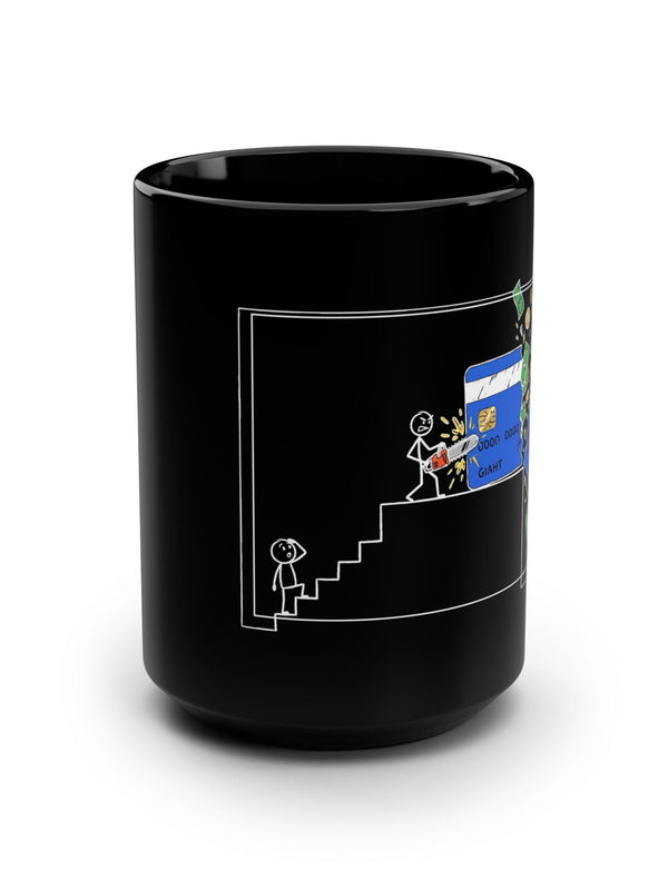 Crypto Mug — Credit Card Chainsaw Cash Splash — Mr. Lined crypto streetwear