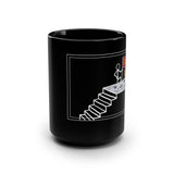 Bitcoin Mug — Moon Landing Flag Stickman