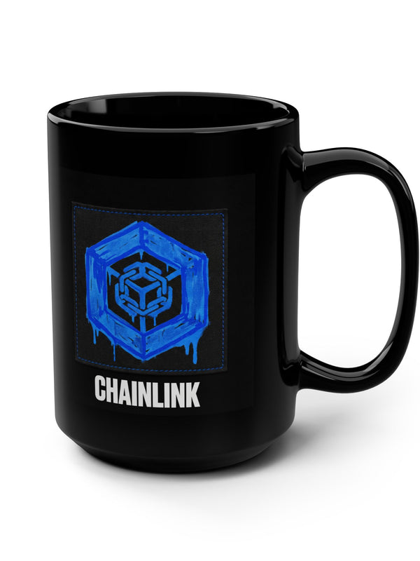 Chainlink Mug — Hex Logo Patch — Mr. Lined crypto streetwear