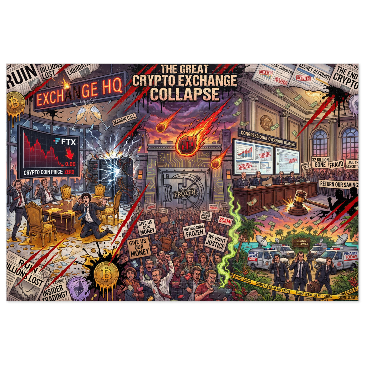 Crypto Jigsaw Puzzle — Great Exchange Collapse —  — Mr. Lined