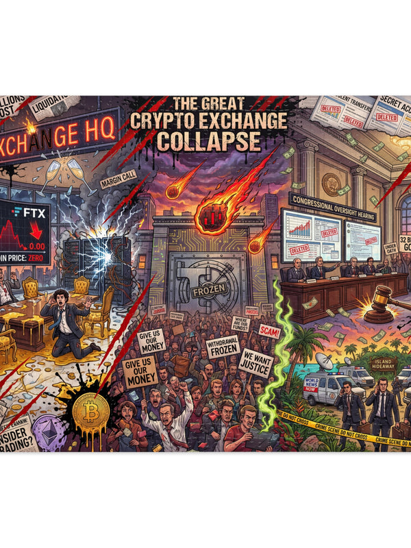 Crypto Jigsaw Puzzle — Great Exchange Collapse — Mr. Lined crypto streetwear