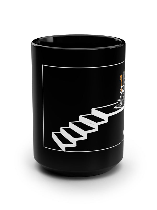 Crypto Mug — Minimalist King on Throne — Mr. Lined crypto streetwear