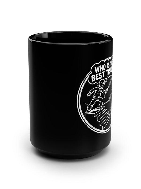 Crypto Mug — Best Trader Crowned Stickman — Mr. Lined crypto streetwear