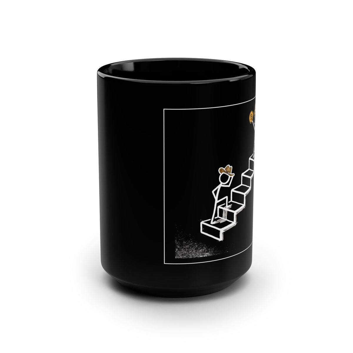 Bitcoin Mug — Cowboy Staircase Minimalist —  — Mr. Lined