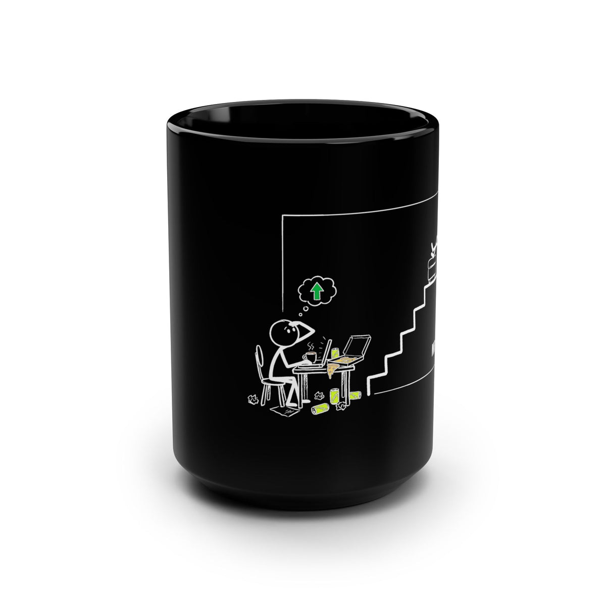 Crypto Mug — Trader Desk Green Uptrend Dream —  — Mr. Lined