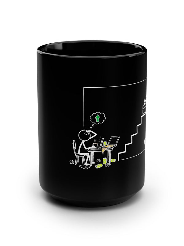 Crypto Mug — Trader Desk Green Uptrend Dream — Mr. Lined crypto streetwear