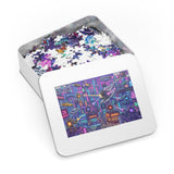 Crypto Jigsaw Puzzle — Retro Neon City
