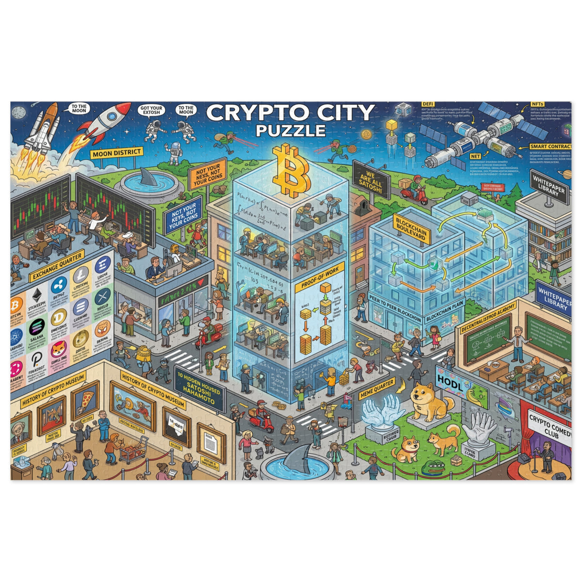 Crypto Jigsaw Puzzle — City Skyline Bitcoin —  — Mr. Lined