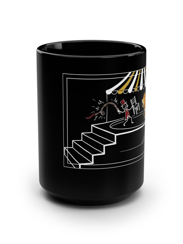 Crypto Mug — Circus Ringmaster Lion Tamer — Mr. Lined crypto streetwear