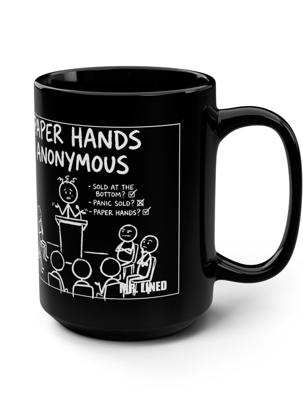 Crypto Mug — Paper Hands Anonymous Meeting — Mr. Lined crypto streetwear