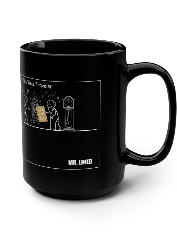 Crypto Mug — Time Traveler BTC ETH SOL Portal — Mr. Lined crypto streetwear