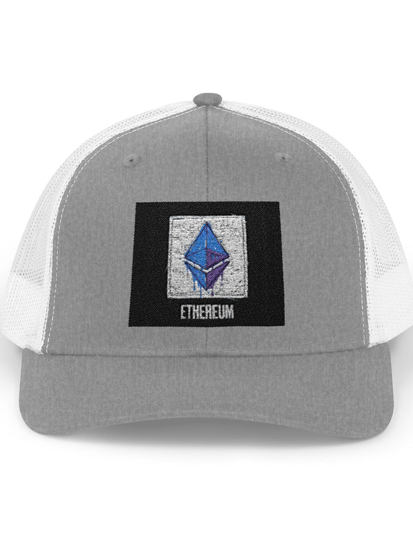 Ethereum Trucker Cap — Diamond Snapback — Mr. Lined crypto streetwear
