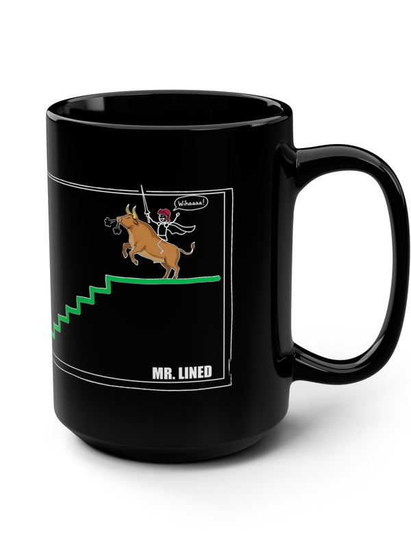 Crypto Mug — Donkey to Bull Retro Staircase — Mr. Lined crypto streetwear