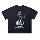Avalanche AVAX Unstoppable Force T-Shirt — Crowned Snowboarder Dark Variant