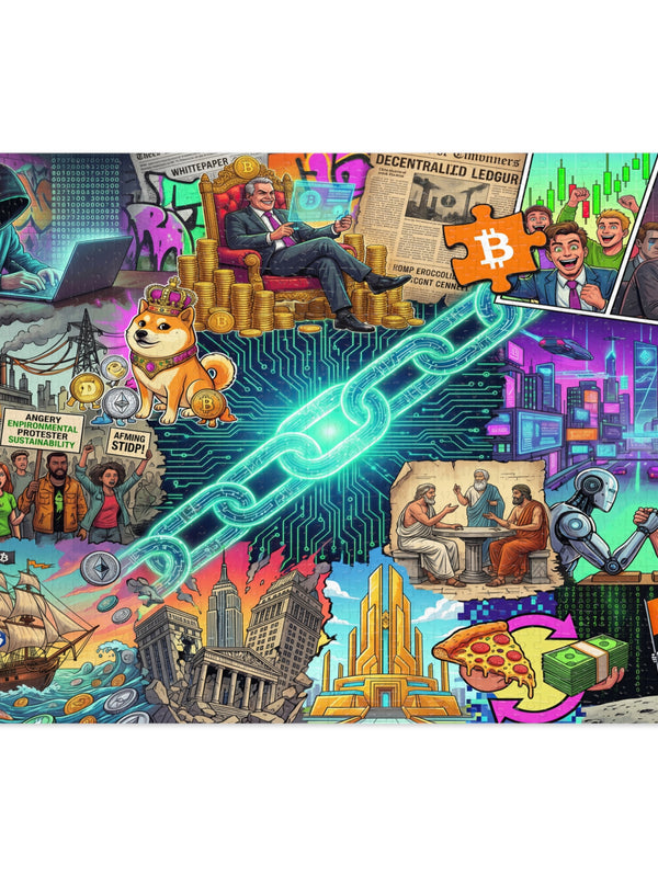 Crypto Jigsaw Puzzle — Whitepaper to WAGMI — Mr. Lined crypto streetwear
