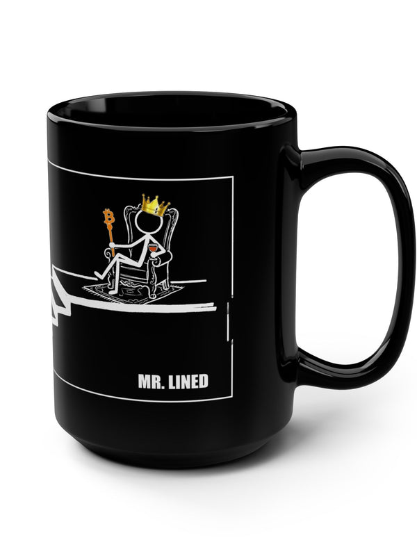 Crypto Mug — Minimalist King on Throne — Mr. Lined crypto streetwear