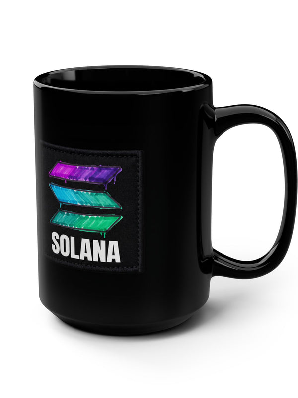 Solana Mug — Chevron Gradient Patch — Mr. Lined crypto streetwear