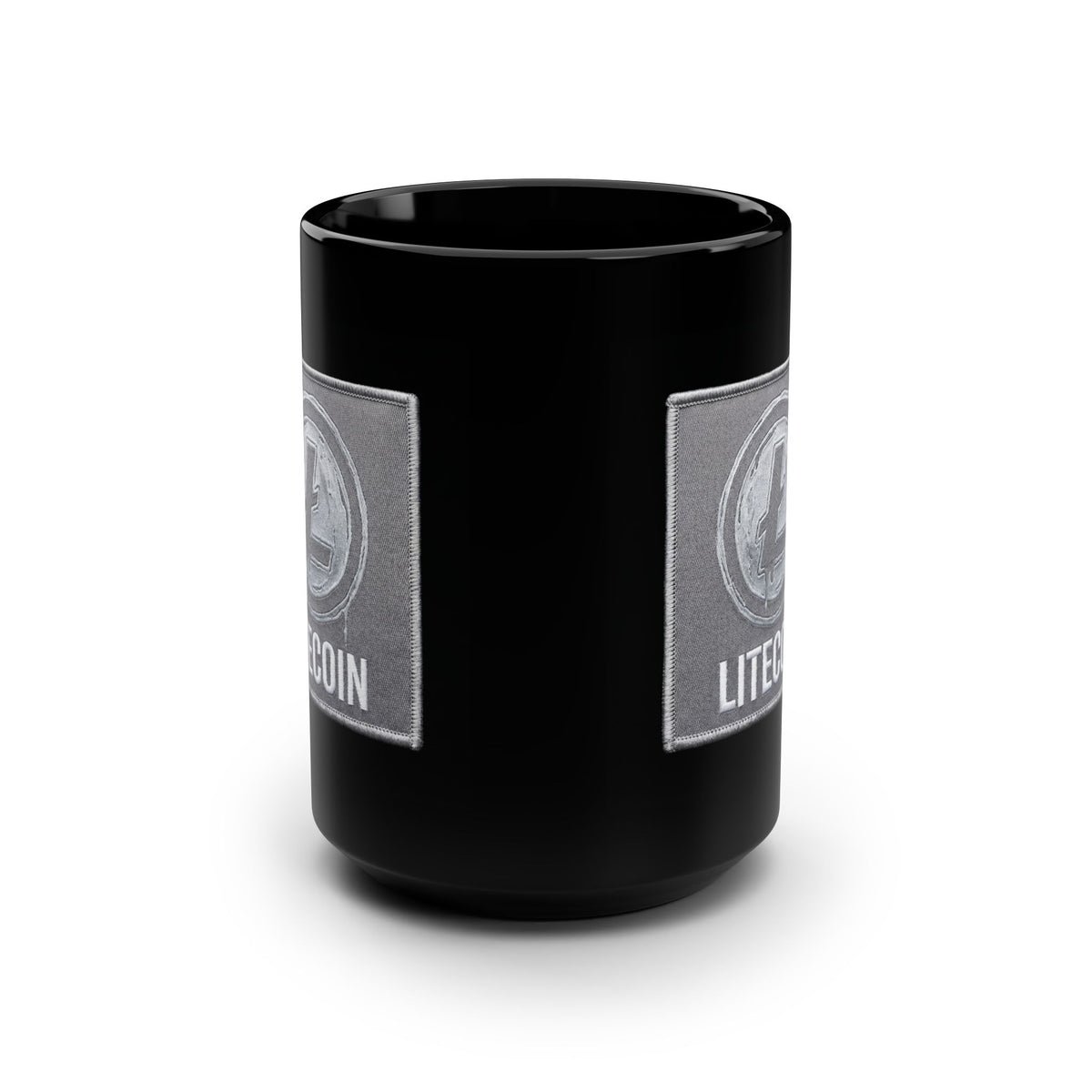 Litecoin Mug — Silver Logo Patch —  — Mr. Lined