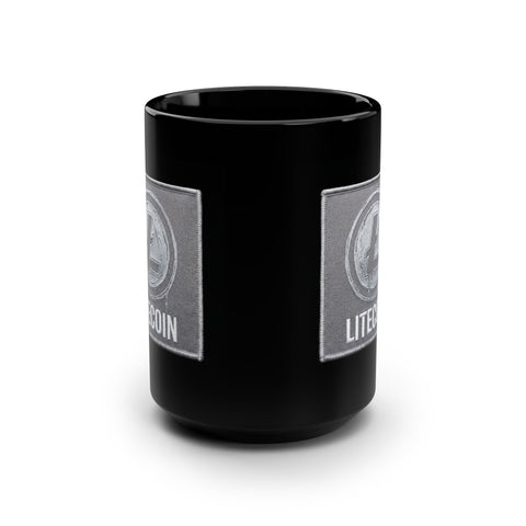 Litecoin Mug — Silver Logo Patch