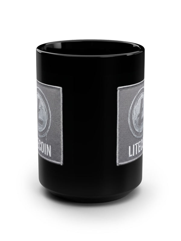 Litecoin Mug — Silver Logo Patch — Mr. Lined crypto streetwear
