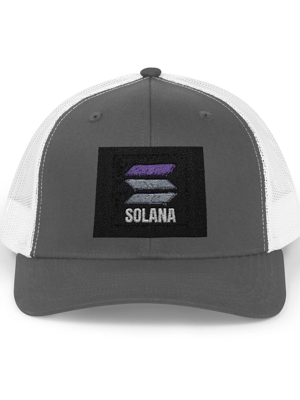 Solana Trucker Cap — SOL Logo Snapback — Mr. Lined crypto streetwear