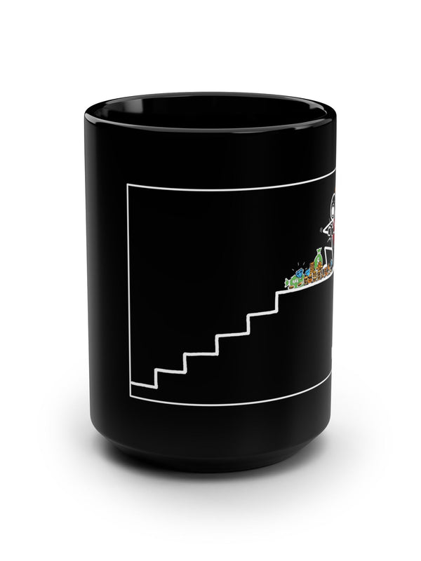 Crypto Mug — Stickman King Coin Bag Climb — Mr. Lined crypto streetwear