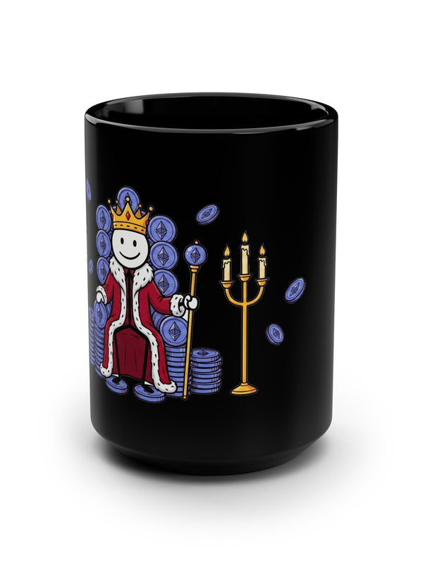 Ethereum Mug — King on the ETH Throne — Mr. Lined crypto streetwear