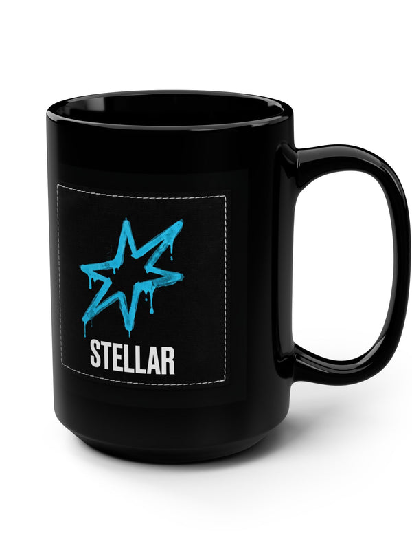 Stellar Mug — Blue Star Patch — Mr. Lined crypto streetwear