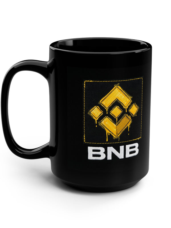 BNB Mug — Gold Diamond Logo Patch — Mr. Lined crypto streetwear