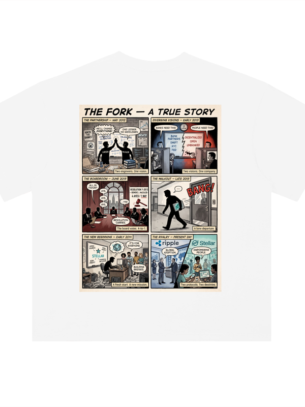 Crypto T-Shirt — The Ripple Stellar Fork — Mr. Lined crypto streetwear