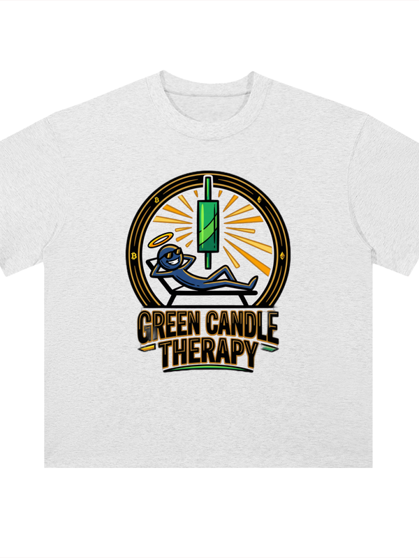 Crypto T-Shirt — Green Candle Therapy — Mr. Lined crypto streetwear