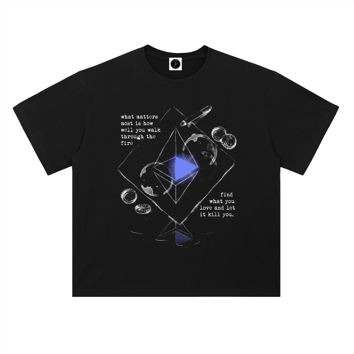 Ethereum Walk Through The Fire T-Shirt — Dark Variant —  — Mr. Lined
