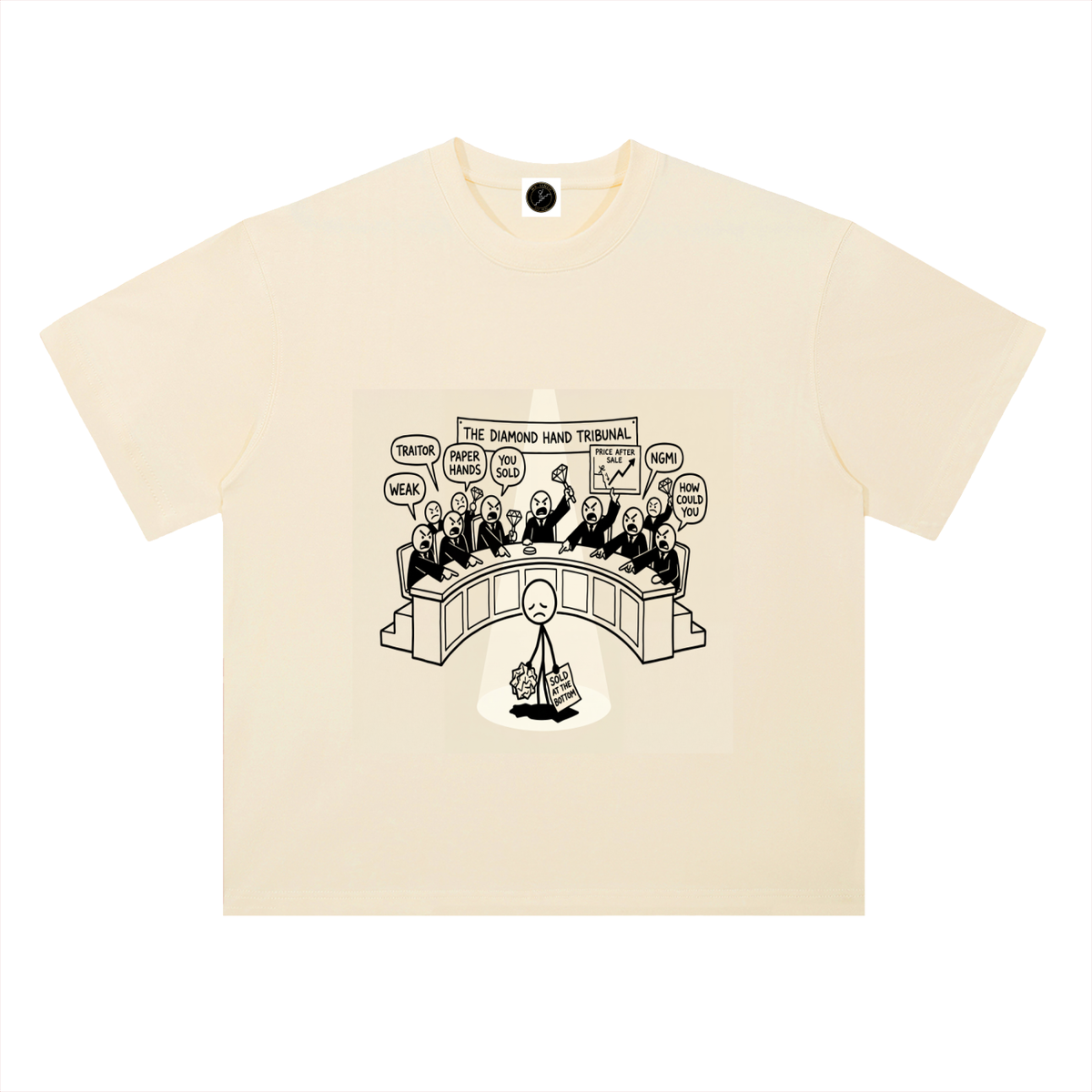 Crypto T-Shirt — Diamond Hands Tribunal —  — Mr. Lined
