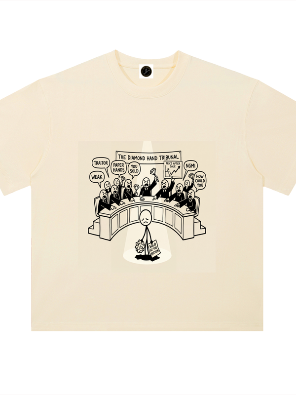 Crypto T-Shirt — Diamond Hands Tribunal — Mr. Lined crypto streetwear