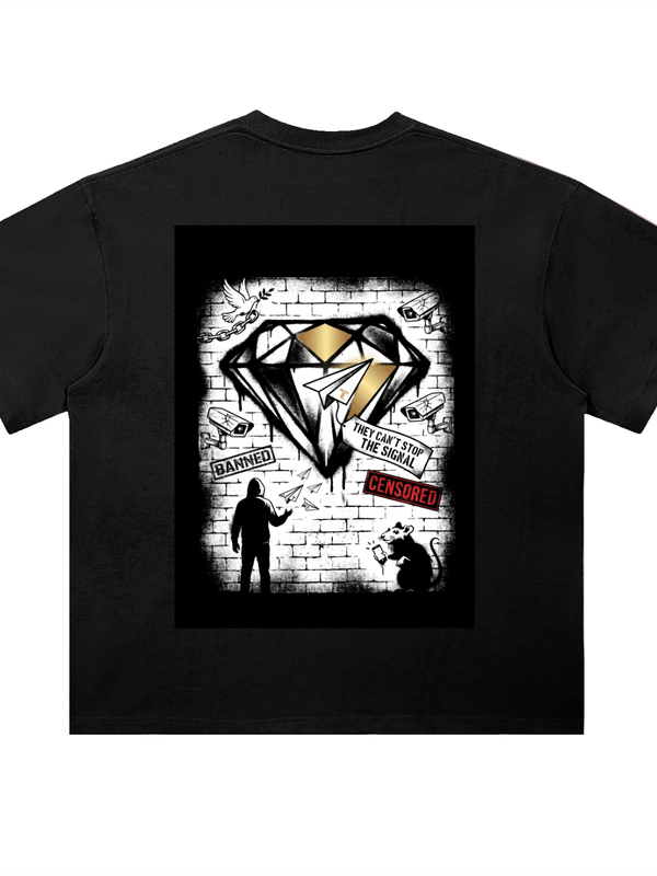 TON T-Shirt — Can't Stop the Signal — Mr. Lined crypto streetwear