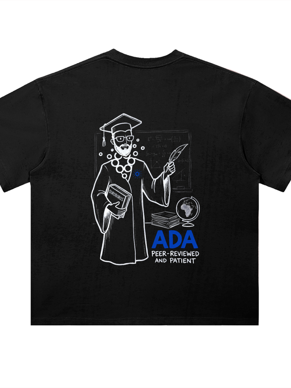 Cardano ADA Peer-Reviewed And Patient T-Shirt — Dark Variant — Mr. Lined crypto streetwear