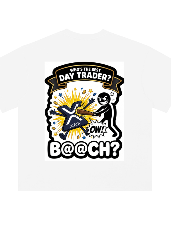 XRP T-Shirt — Who's the Best Day Trader — Mr. Lined crypto streetwear